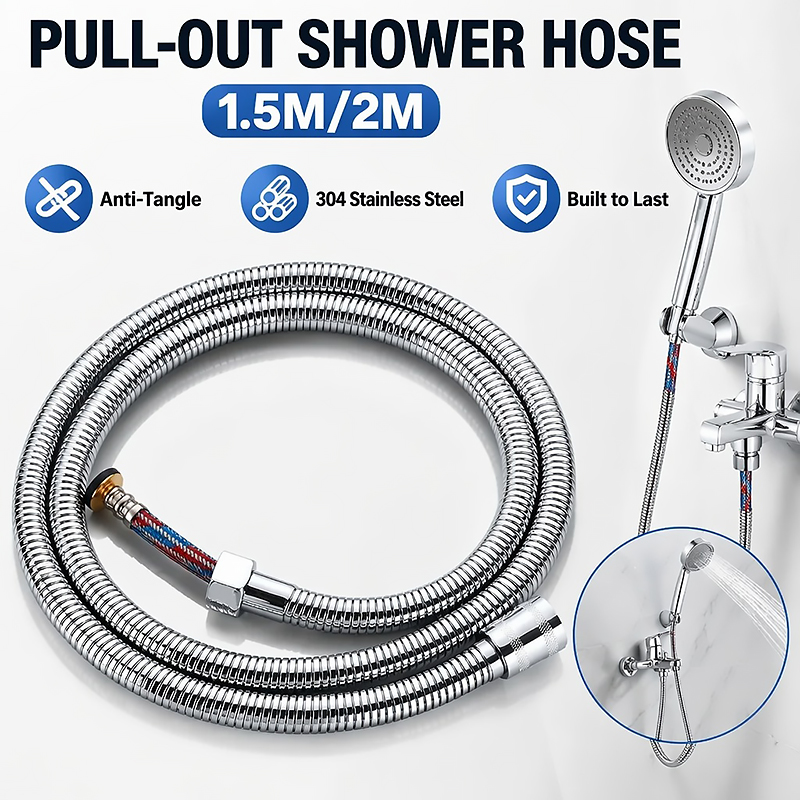Flexible Hose Braided - 1.5M/2M Paslanmaz Çelik Örgülü Duş Hortumu