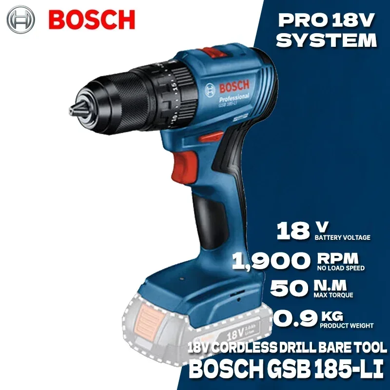 Bosch Drill Gsb 18V - BOSCH GSB 185-LI Fırçasız Akülü Darbeli